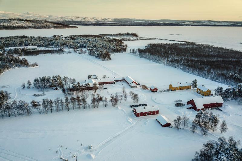 An aerial view of the research station