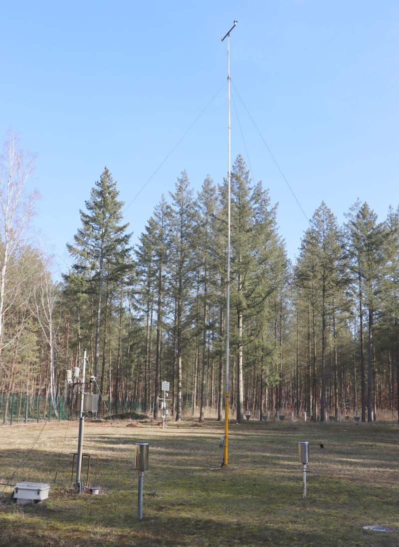 Climate station at a open field