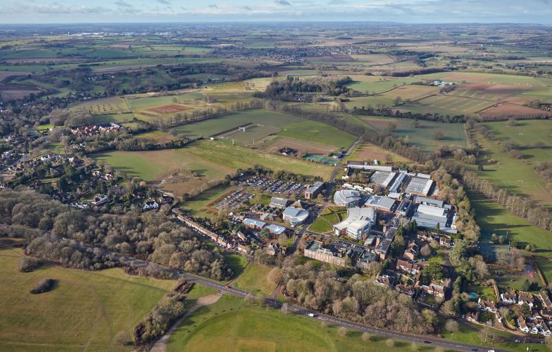 Aerial view of Rothamsted Estate, Harpenden, Hertfordshire