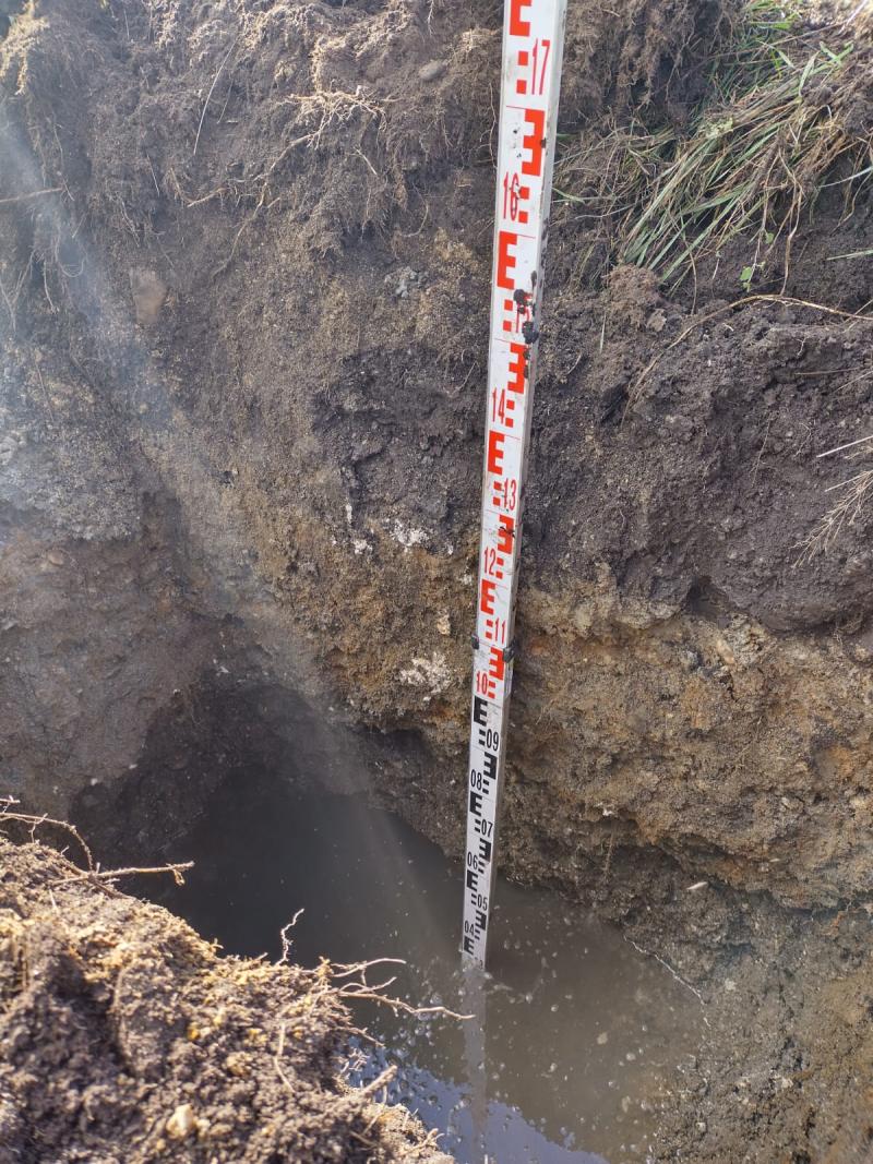 Soil profile at one site of the research area