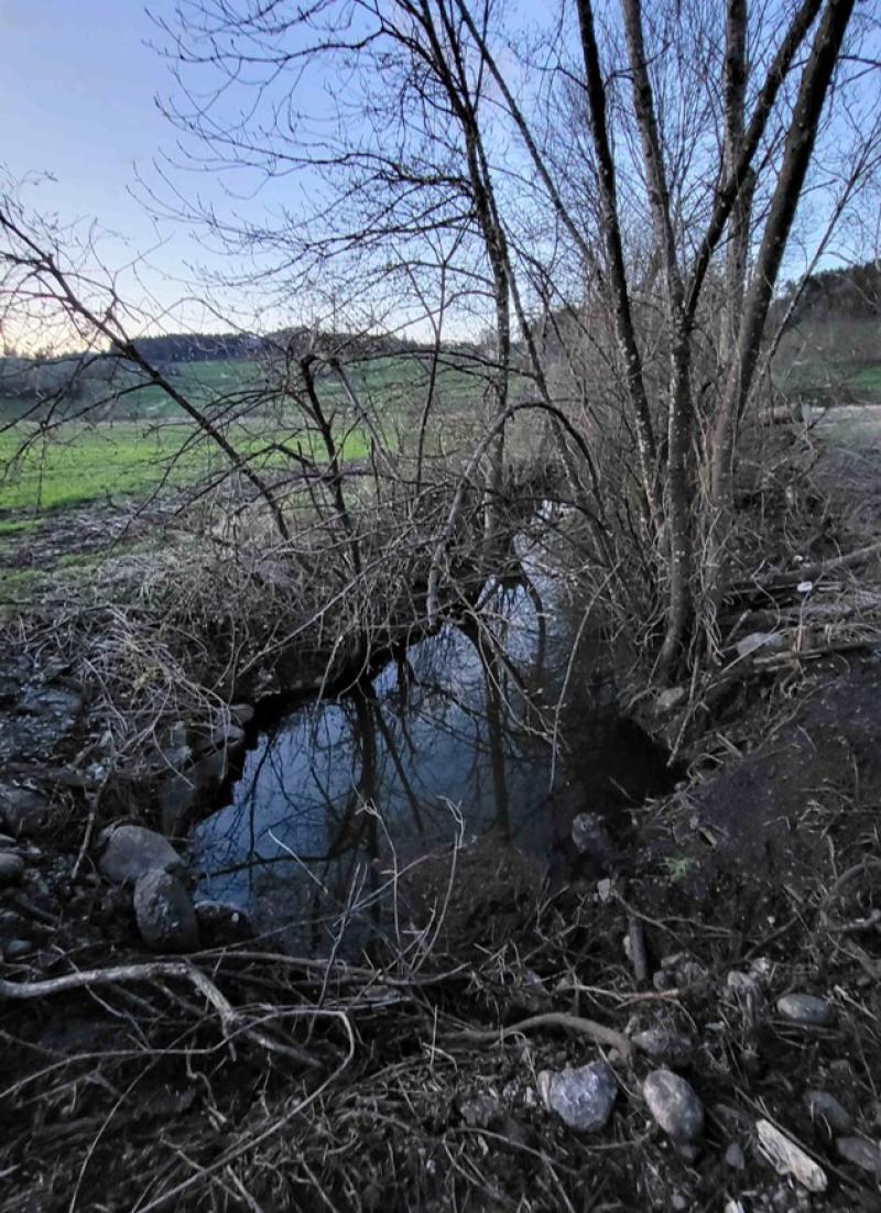 Partially working drainage ditch