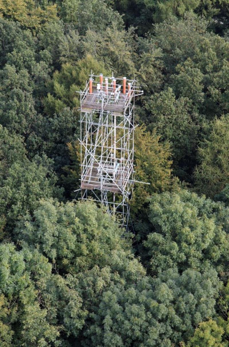 Aerial view of the measuring tower