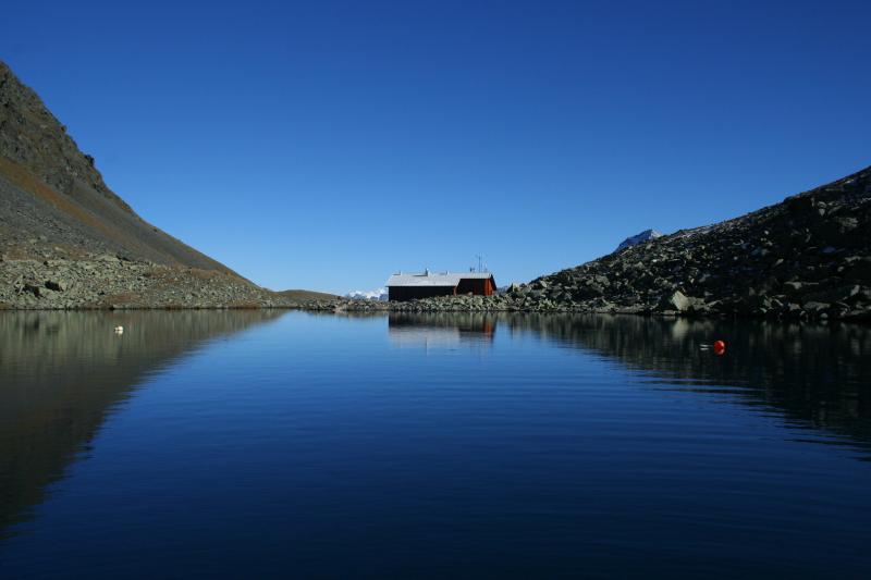 Limnological Station at Gossenköllesee from a boat´s perspective