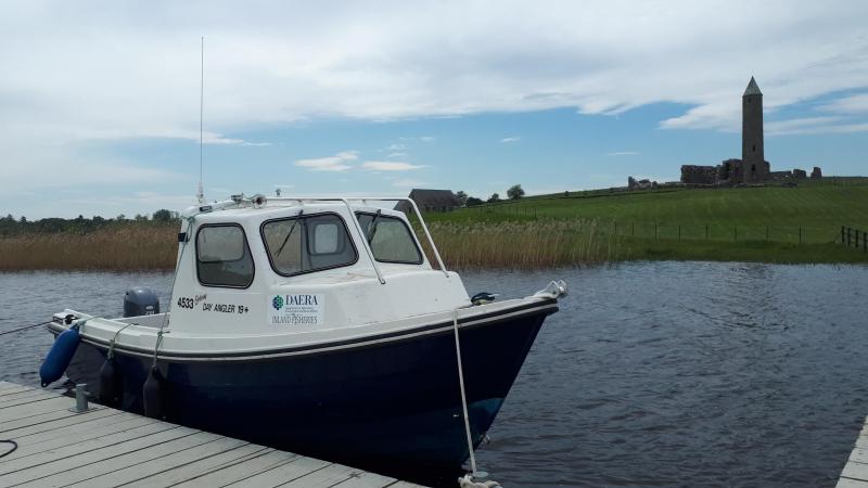Research vessel on Lough Erne