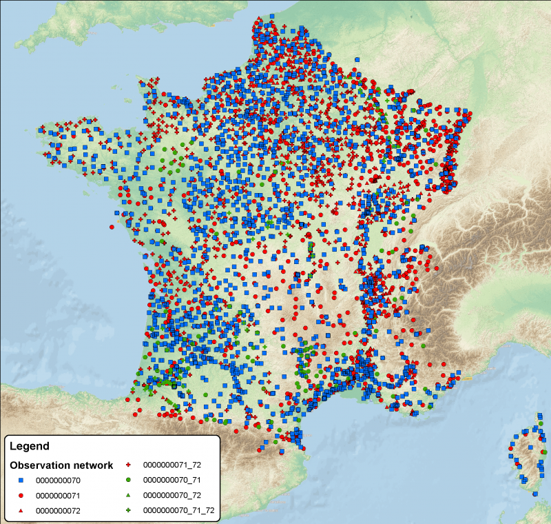 Observatory water points of ROSES - metropolitan France and WFD networks selection