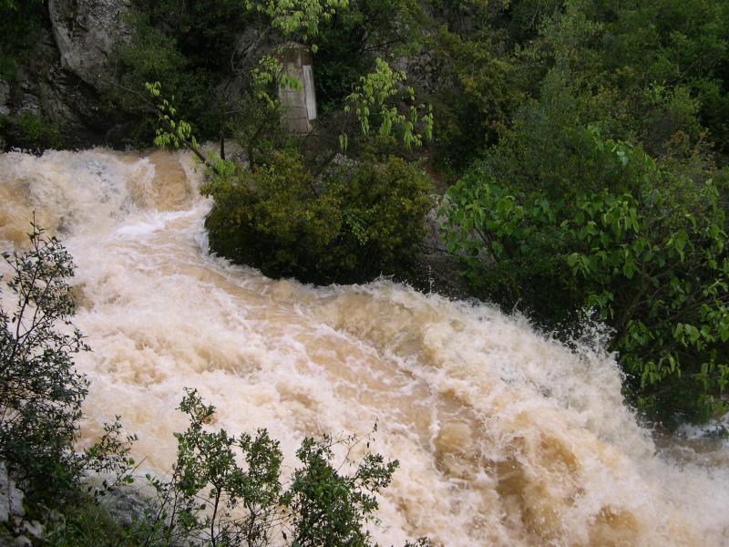 flash flood at LIROU spring