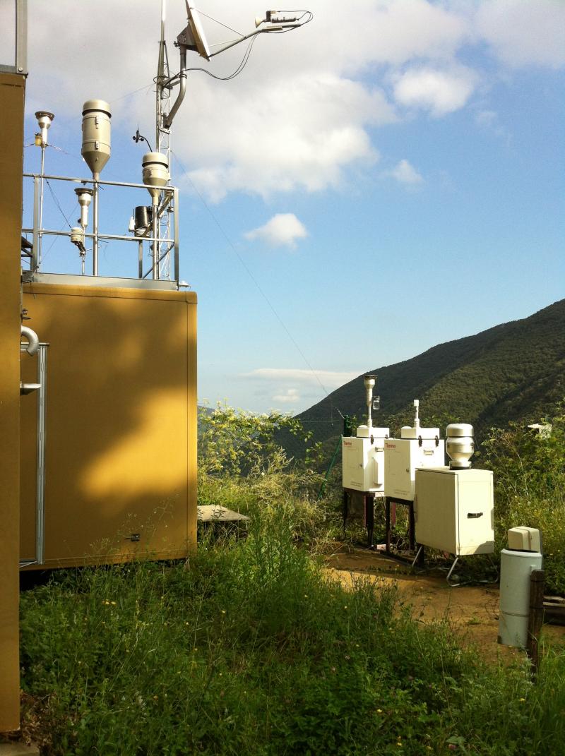 Atmospheric deposition instruments at the Montseny site. Author: Anna Avila