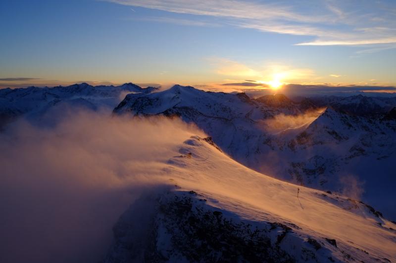 Föhn storm at the ridge of Mt.Hoher Sonnblick. Photo: N.Daxbacher, ZAMG