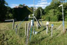 The new meteorological station (open field) at Jussy. Photo: Peter Waldner, 2020