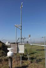 The meteorological station (open field) at Neunkrich. Photo: Flurin Sutter, 2014