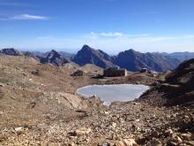 Angelo Mosso Scientific Institute and Lake Bowditch in late summer (2901 m asl)