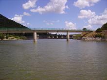 View of the dam and the intake tower