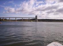 View of the dam and intake tower