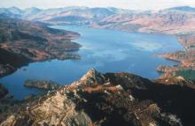 Aerial view of Loch Katrine