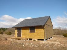 Building of the Larzac Observatory in dry autumn conditions
