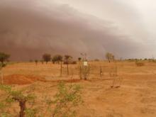 AMMA-CATCH Benin : arrival of a squall line at the Banizoumbou meteorological station. Photo L. Descroix